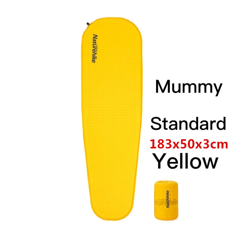Mu-satndard-yellow Naturehike матрас для кемпинга удлиненный Самонадувающийся коврик для кемпинга Высококачественная губка коврик для сна для походов на открытом воздухе - Цвет: Mu-satndard-yellow