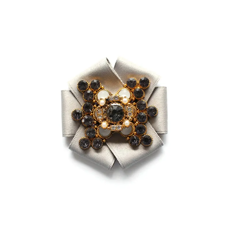Pin Brooches Официальная Мужская Свадебная рубашка с воротником и галстуком-бабочкой броши на булавке бабочка эластичная лента Стразы Хрустальная ленточка с бантиками - Цвет: Pin Brooches