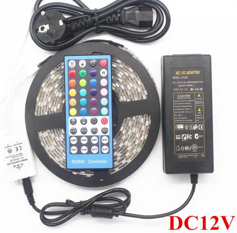 5M RGBW SMD5050 гибкий светодиодный полосы Веревка освещение RGB + W и белый цвет