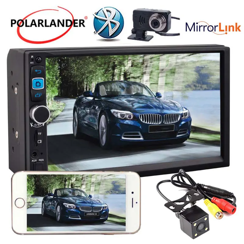 Автомобильный MP5 плеер Android 5.1.1 система 7 'ƈDIN Зеркало Ссылка с DVR + камера