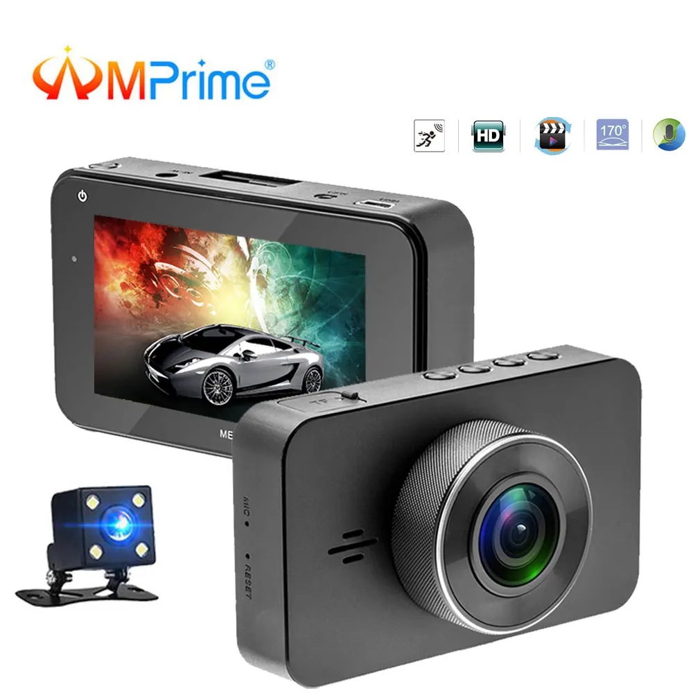 AMPrime H9 супер Ночное видение Видеорегистраторы для автомобилей Камера