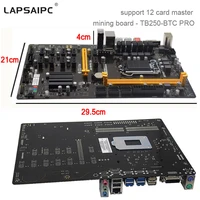 lapsaipc tb250 btc pro mining motherboard 12pcie support 12 video card refurbished mining tb250 btc g3900 usb 3 0 1151 ddr4 32g