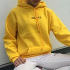 Женский вельветовый пуловер, светильник-желтый пуловер с длинным рукавом и надписью Oh Yes, с круглым вырезом, в стиле Харадзюку, 2018