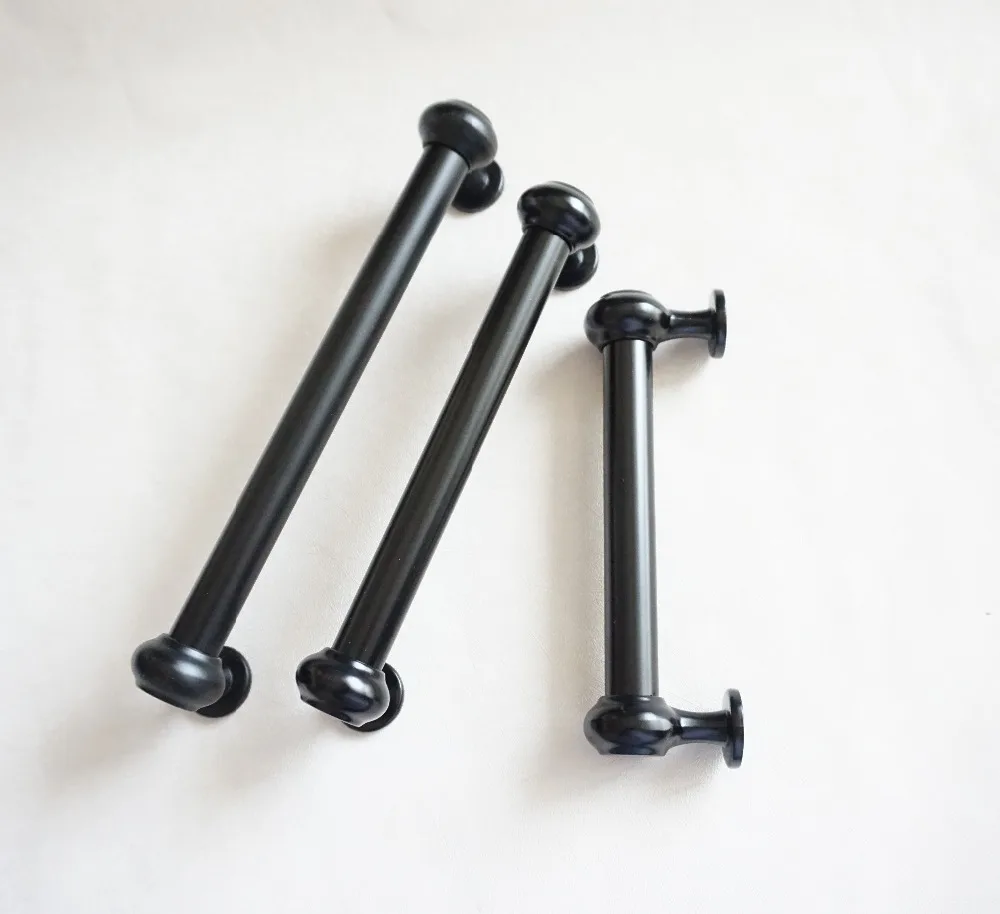Черная ручка для кухонного шкафа выдвижные ручки ящиков комод ручки/Ретро