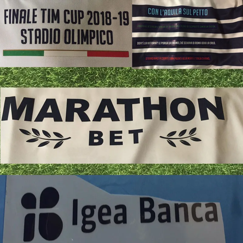 FULLSET FINALE TIM CUP Match Details Lazio полный губка патч значок теплопередача футбольная нашивка значок - Цвет: FULLSET
