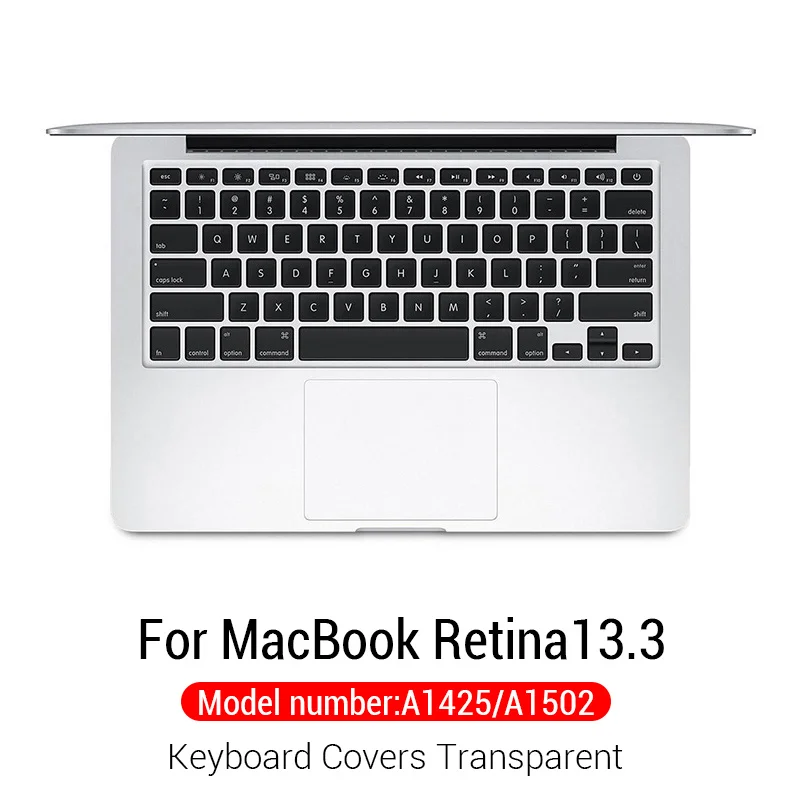 PZOZ силиконовый защитный чехол для клавиатуры для Apple Macbook Pro MAC 15 Air 13 с сенсорной панелью, мягкая клавиатура, прозрачный чехол - Цвет: Model A1425 A1502