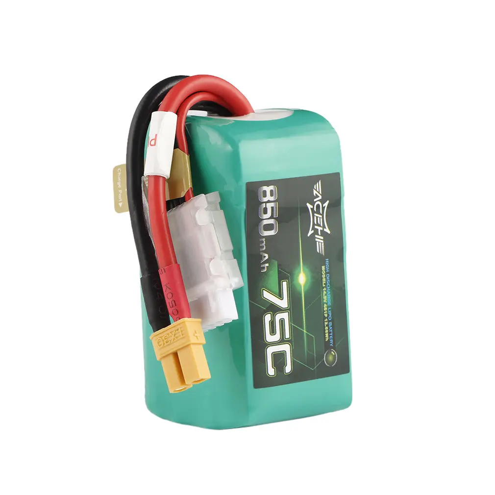 ACEHE 14,8 V 850mAh 75C легкая Высококачественная гоночная серия высокоразрядная Lipo батарея с разъемом XT30 для FPV Racing