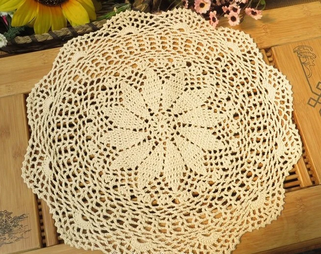 Free shipping handmade dish mat doilies round pad crochet wedding Gift Coasters doily Meal home decor 2pcs | Дом и сад