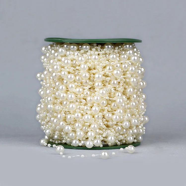 

Hotsales 5 Meters Fishing Line Artificial Pearls Beads Chain Garland Flowers Wedding Party Decoration Products freeship