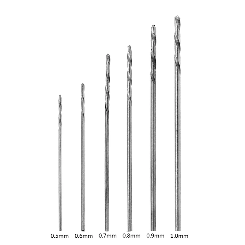 

60Pcs/Set 0.5-1.0mm Micro HSS Steel Twist Drill Bit Set Tool Shank H02