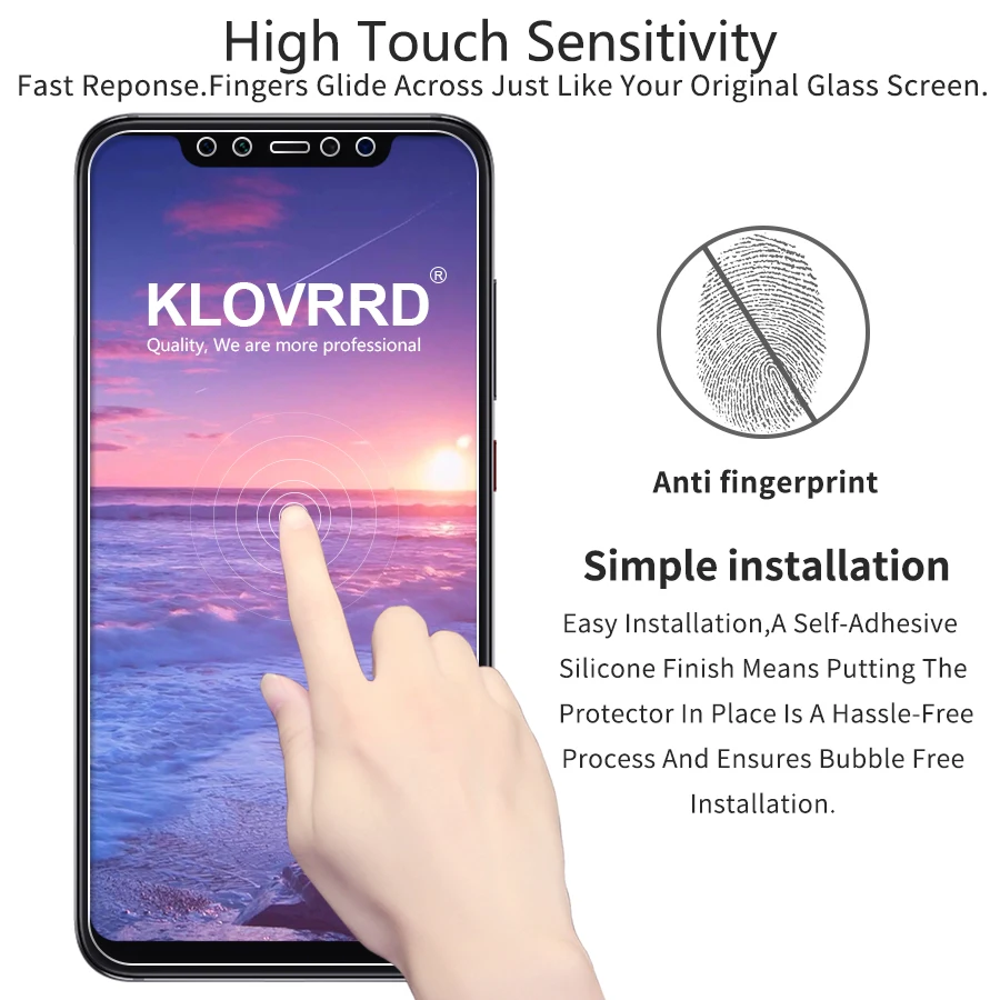 KLOVRRD закаленное стекло для xiaomi mi 8 se pro lite Защита экрана защитная пленка анти