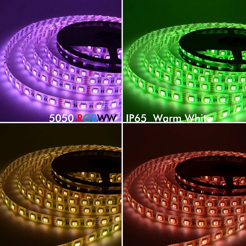Светодиодный RGBW RGBWW полоса постоянного тока 12 В 5050 smd 5 м/рулон 60 бусин на метр RGB+ белый/теплый белый светодиодный ленточный светильник для домашнего использования