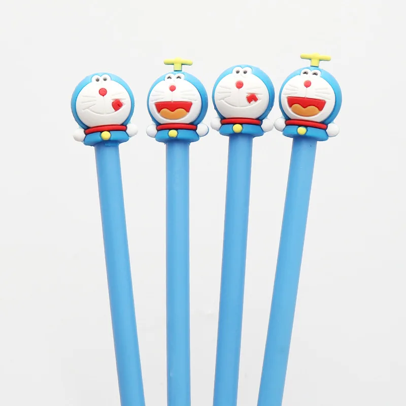 24 шт./лот 19 см японские милые Мультяшные черные чернила Doraemon ручки для письма
