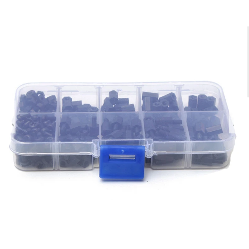 300 шт. M3 нейлоновый винт черный шестигранный гайка нейлоновая печатная плата