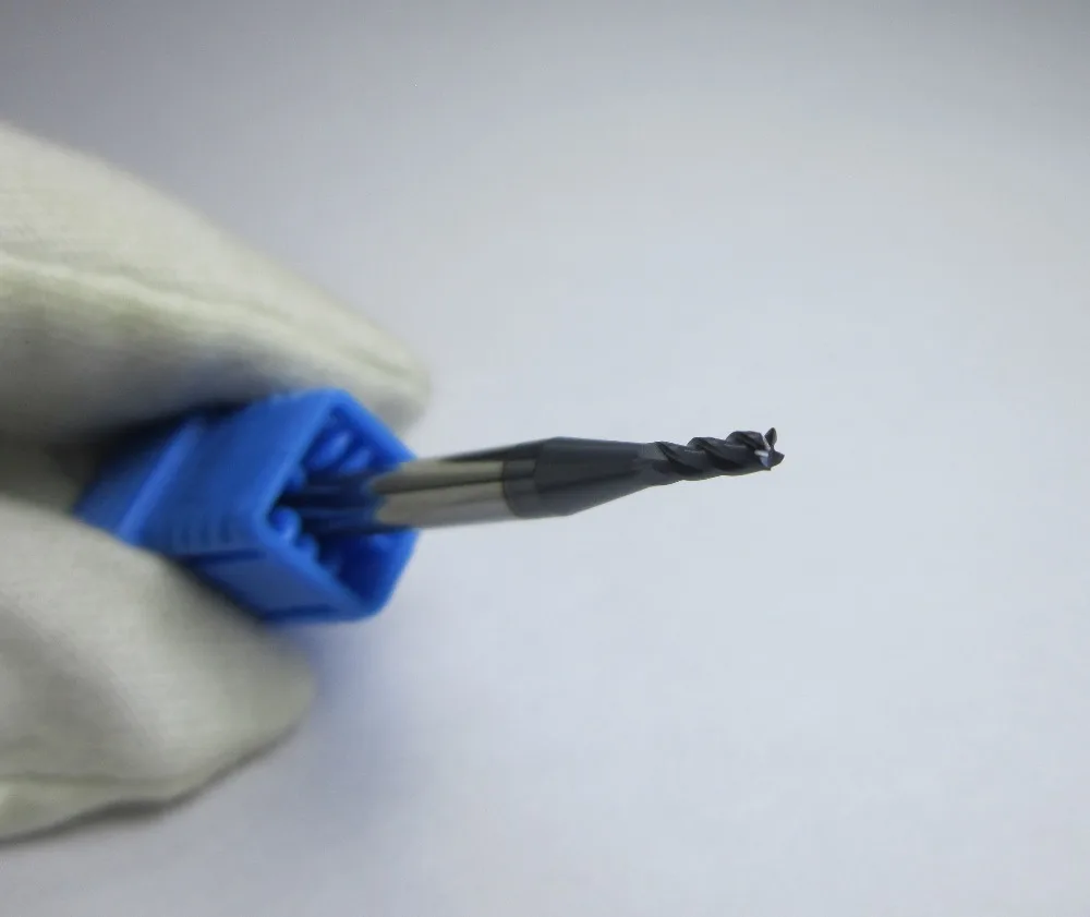 Концевые фрезы из карбида вольфрама с четырьмя канавками 7 шт. HRC45 1 мм 2 3 4 5 6 8