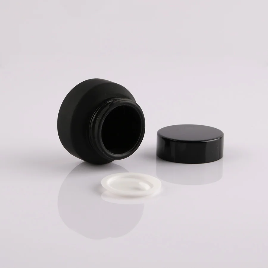 Матовая матовая черная крышка с отверстием для крышки стеклянная банка
