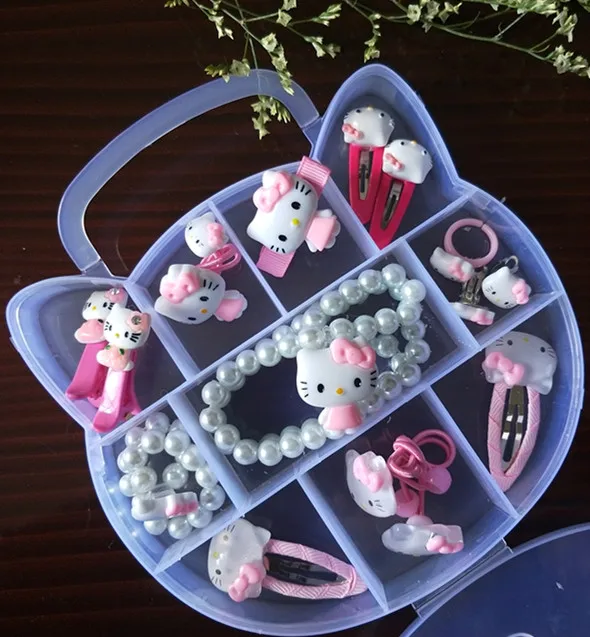 Модные детские головные уборы с бантом hello kitty наборы заколки для волос эластичная резинка резинки заколка для волос резинки - Цвет: 10