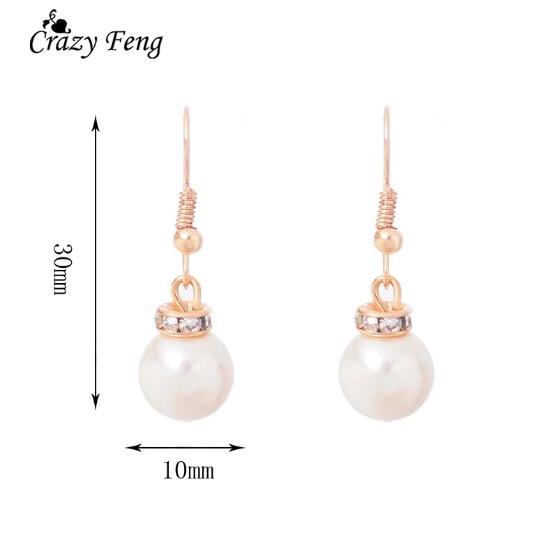 Женский ювелирный комплект из колье и серёг с искусственным жемчугом | Украшения