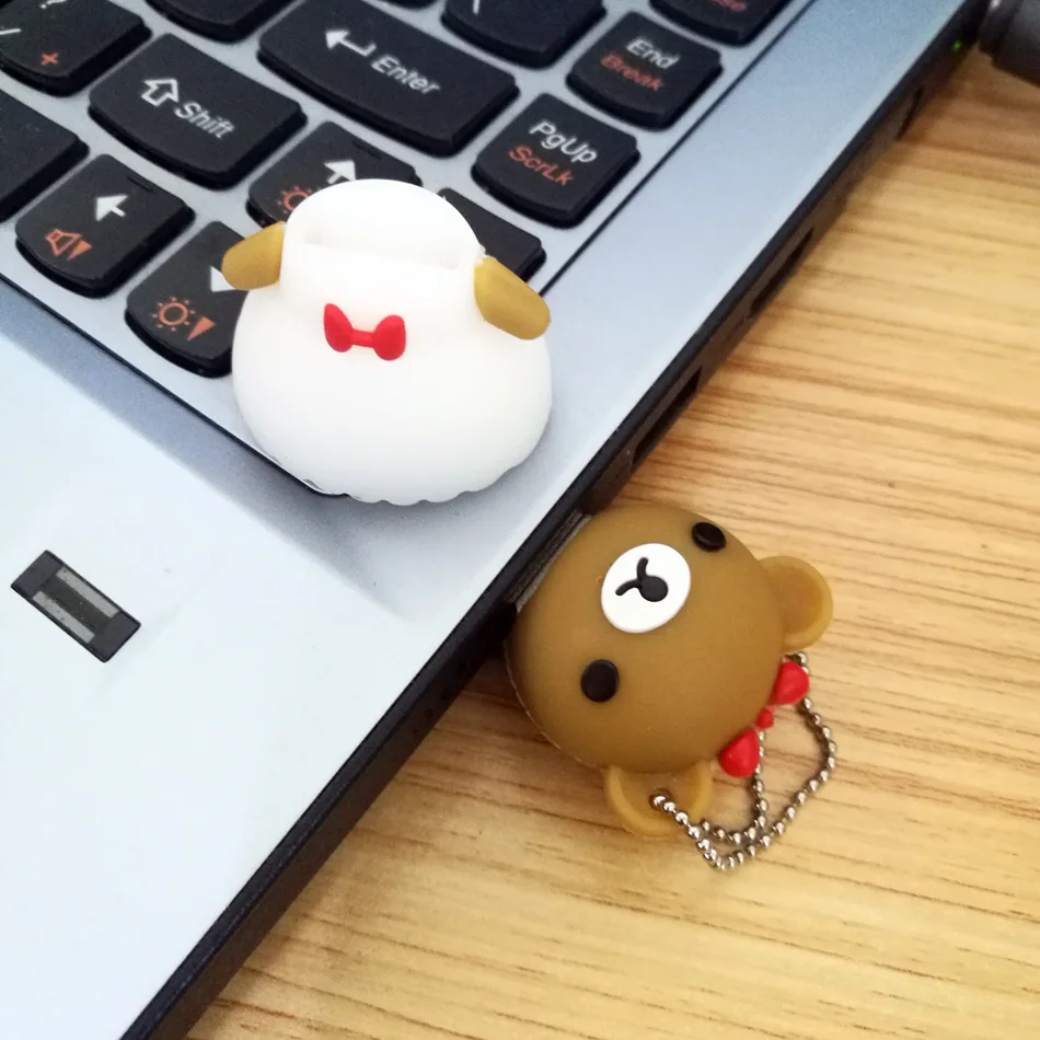 USB флеш накопитель в виде медведя флэш на 4 ГБ 8 16 32 64 Прямая поставка |USB