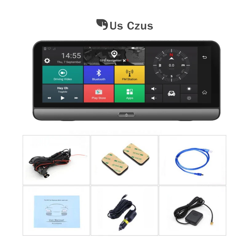 8 в сенсорный экран dash cam Android четырехъядерный процессор 3g/4G Автомобильный