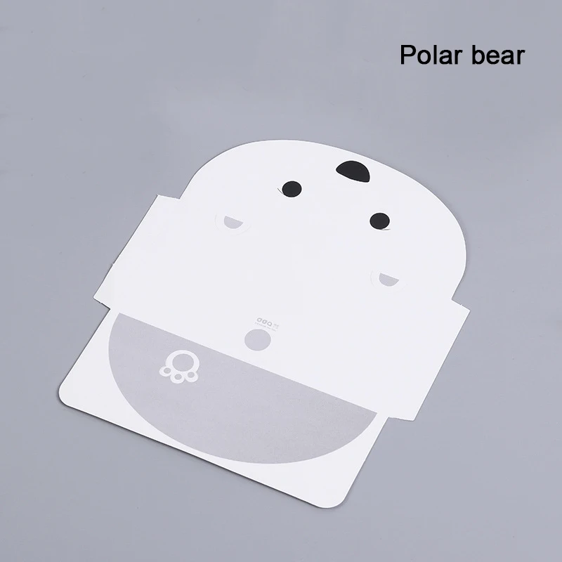 Polar bear x10pcs 10 шт милые животные пустые карты пригласительные карты для детей день рождения сообщение бумага Панда Свинья медведь Детские принадлежности для душа - Цвет: Polar bear x10pcs