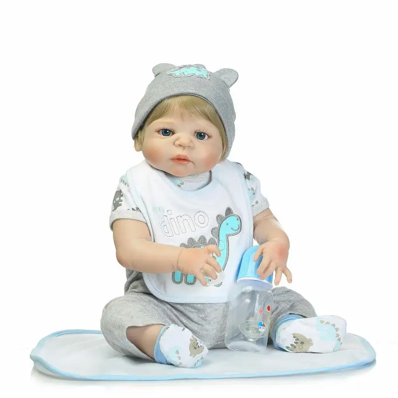 

55cm silicone vinyl reborn baby doll toy lifelike boys waterproof child boneca brinquedos npk bebe Playmate beth toys for girls