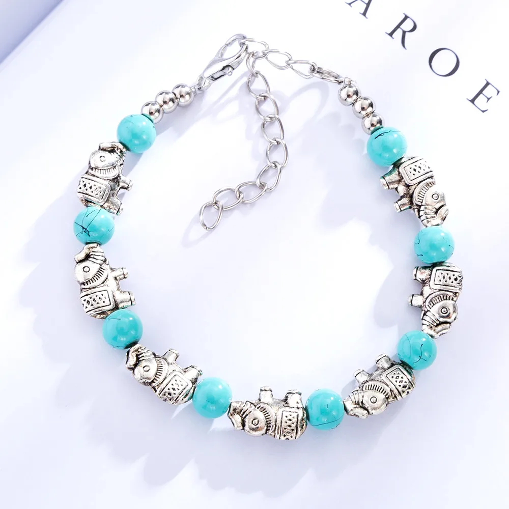 Браслет геометрический для мужчин и женщин винтажный браслет с бусинами резьбой