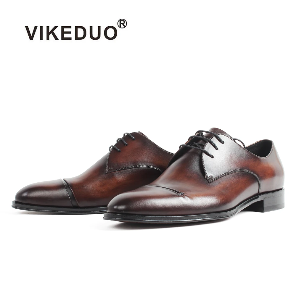 VIKEDUO/мужские туфли дерби Свадебные офисные Мужские модельные в винтажном стиле