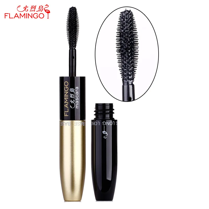 Китайская топовая тушь для ресниц Flamingo Nourish & Lengthening с двусторонней водонепроницаемой не растекающейся толстой щеточкой 6208.