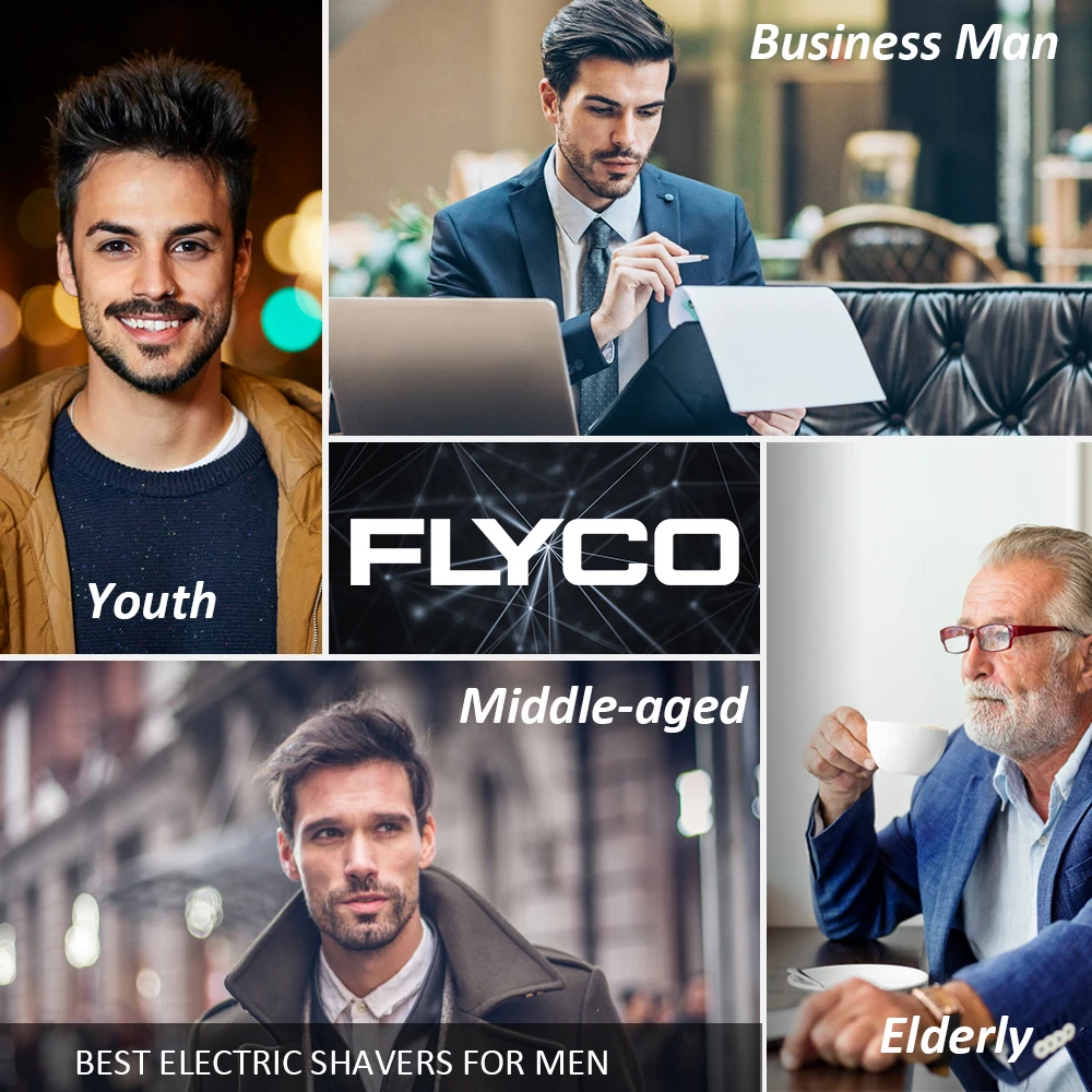 FLYCO FS306 электробритва для мужчин с 3D плавающими головками Водонепроницаемая полностью моющаяся Бритва мужская перезаряжаемая бритва для бритья