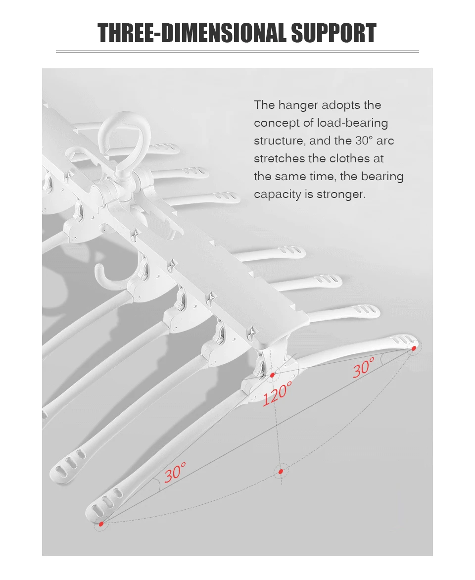 Multifunctional Plastic Foldable Clothes Hanger Save Space Laundry Drying Racks Wardrobe Closet Storage Organizer Clothes Hanger