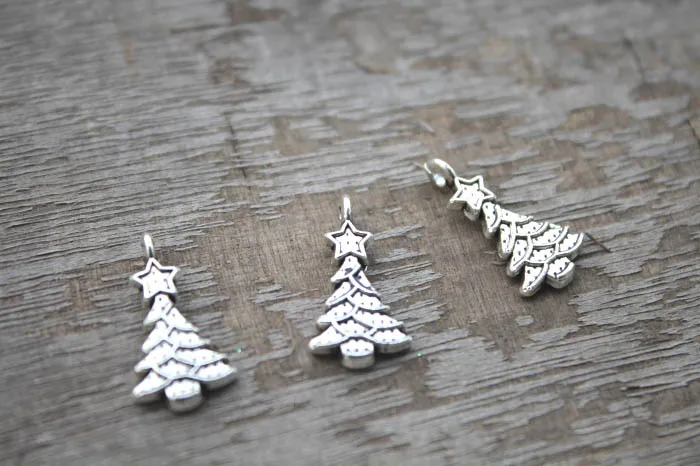 35 шт подвески для рождественской ёлки старинная тибетская Серебряная