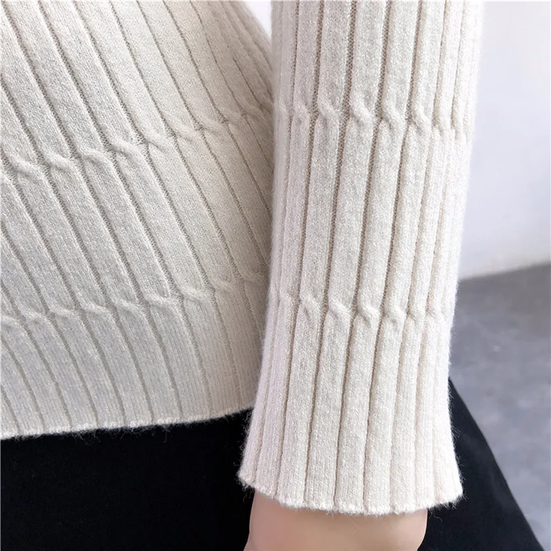 Autumn and Winter Slim Knitted Pullovers Sweater Women Fashion 2018 Long Sleeve Solid Bottoming 0991 40 | Женская одежда