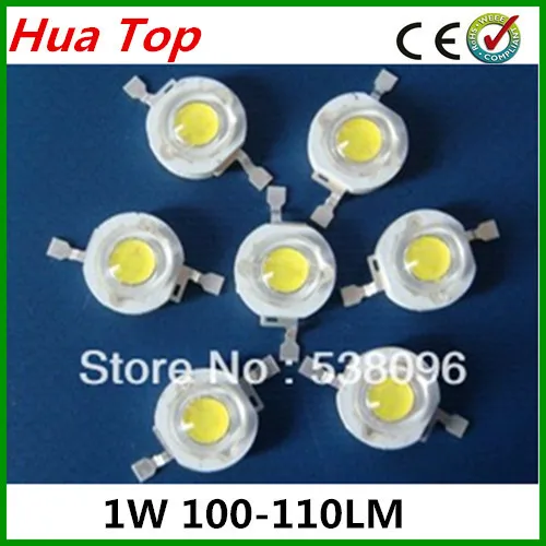 Лампада 200 шт./лот 1 Вт LED высокая мощность Epistar чип 100-110lm теплый белый/белый
