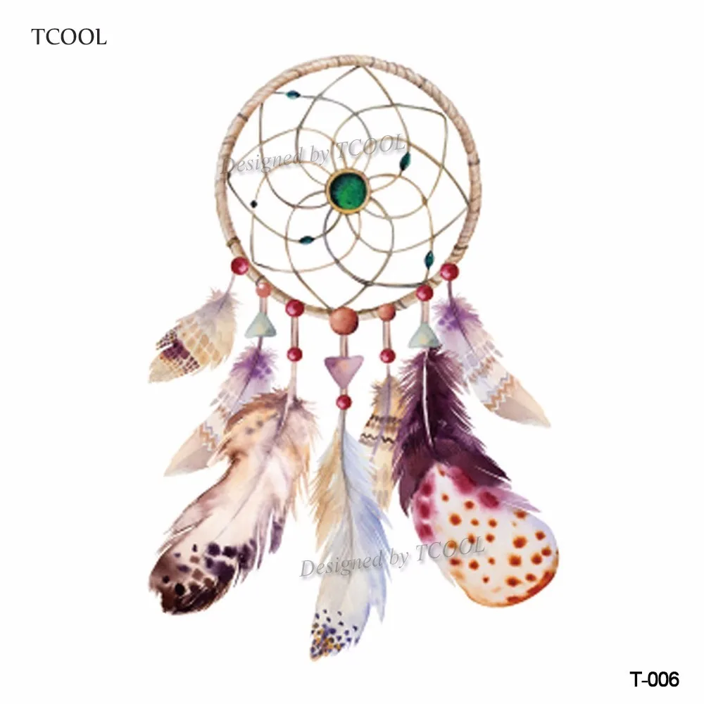 Временная фальшивые татуировки HXMAN Ловец снов водостойкая Женская модная тату