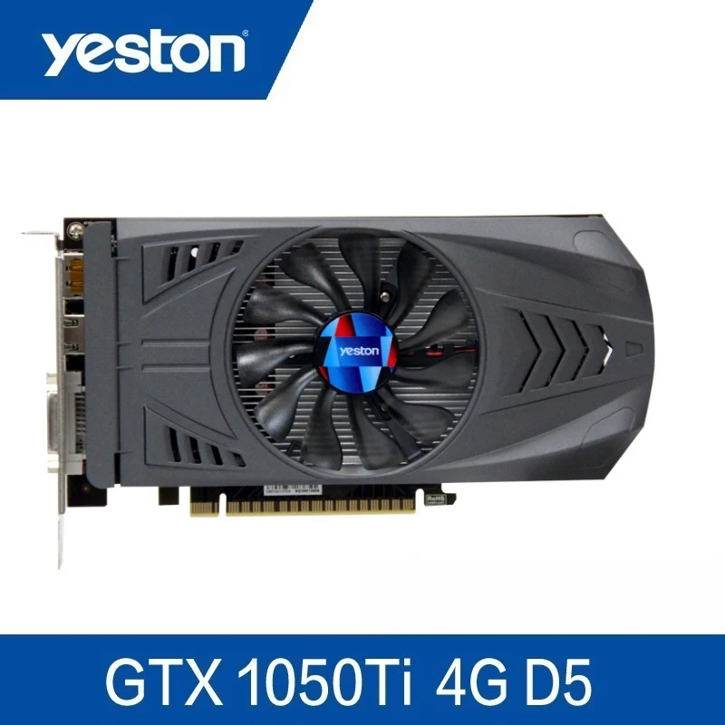Yeston Geforce Gtx 1050 Ti-4Gb Gddr5 видеокарты Nvidia Pci Express X16 3,0 настольный компьютер ПК видеоигровая видеокарта