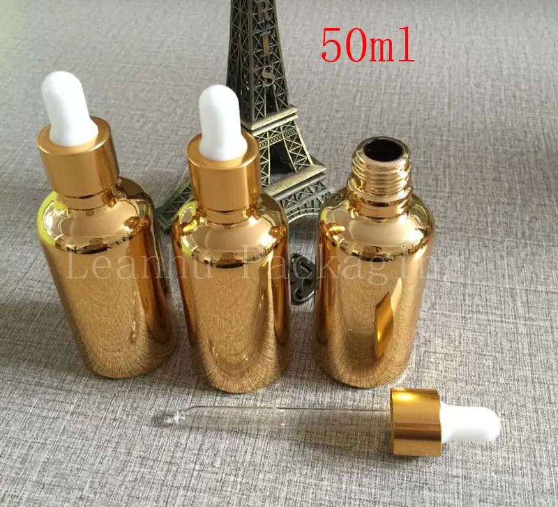 Imported oil bottles wholesale 50ml dropper bottle golden small medicine bottle wholesale deployment points bottling bottles