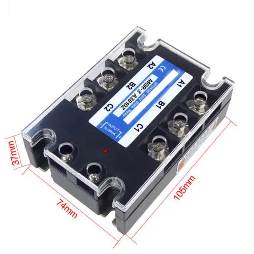 AC 70 280VAC вход 380VAC выход SSR 10A A3810Z трехфазное твердотельное реле|phase solid state relay|solid