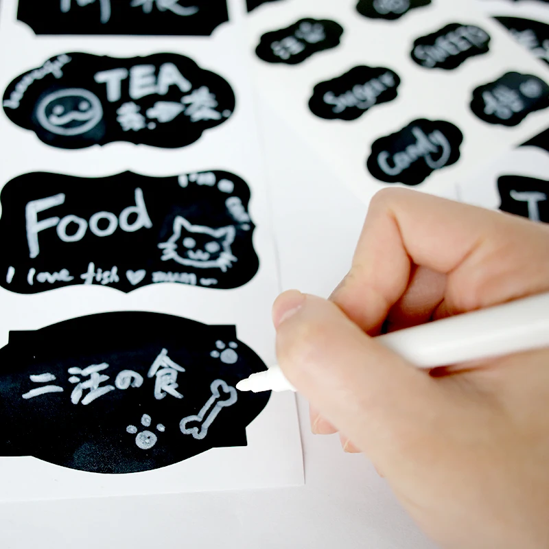 1 шт DIY ПВХ 8/10/12 сетки наклейки Белый персонаж ручка бутылки этикетки творческие