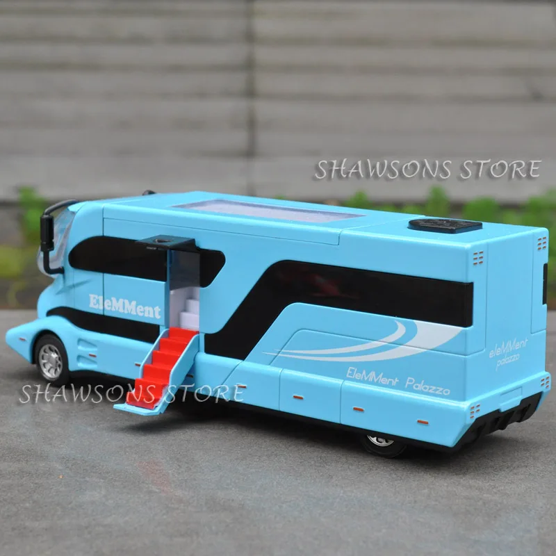1:50 литая под давлением роскошная модель RV игрушки Вытяните назад ELEMMENT PALAZZO CAMPER VAN Реплика звуковой светильник