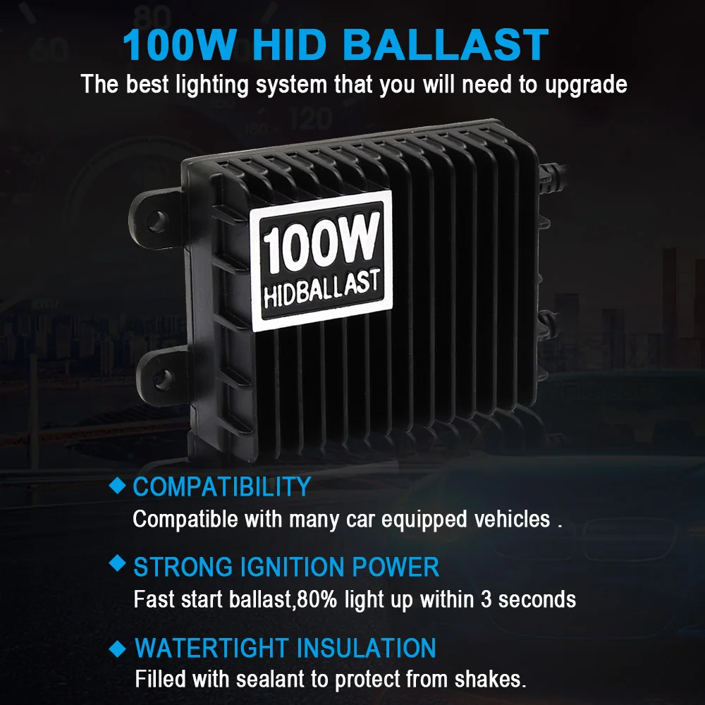 1 шт. 100 Вт HID Балласт H1 H3 H4 H7 H11 9005 HB3 9006 HB4 комплект ксенонового балласта для