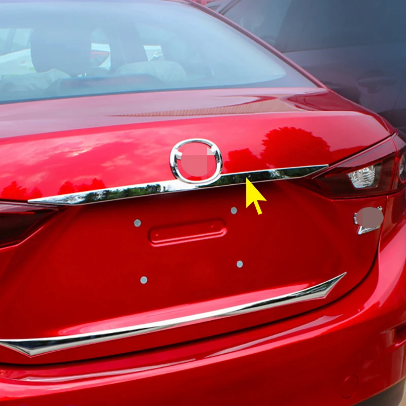 1 шт. для Mazda 3 Axela Sedan 2014 2015 2016 2017 ABS Chrome Задняя Крышка багажника крышка дверца ручка