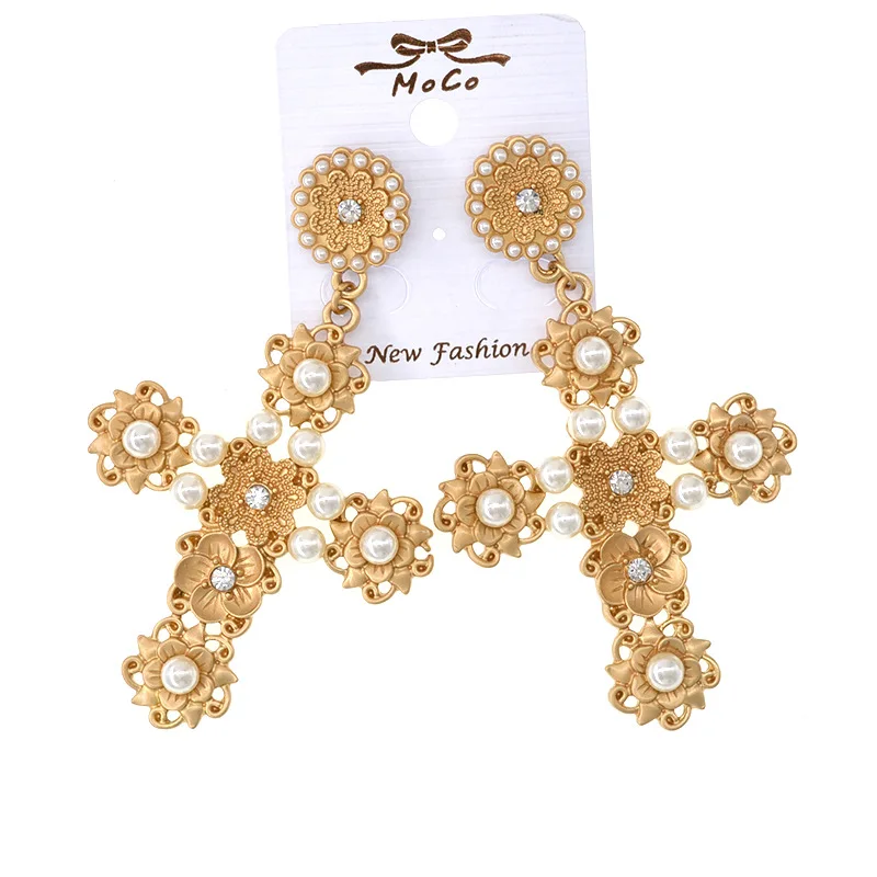 

Romantic long cross earrings fashion jewelry for women