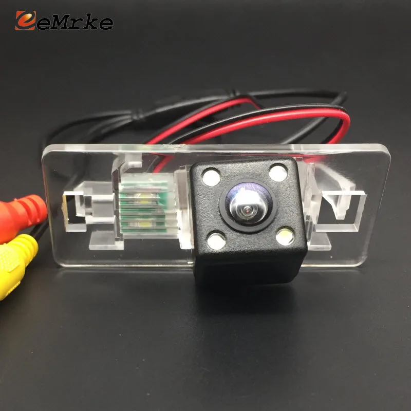 

Камера заднего вида EEMRKE, 4 светодиода, CCD, HD, для Audi A1, A3, A5, RS5, S5, A6, A7, Q3, Q5, TT, TTS, A4, A4L