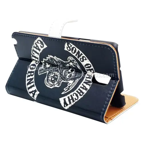 For Samsung Note4 Skull Leather Flip Cover for Galaxy Note 4 N910 FREE SHIPPING | Мобильные телефоны и аксессуары