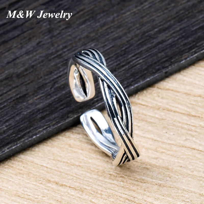 M & W Бесконечность Forever Love кубический Юбилей Promise Ring Pure 925 пробы Серебряные