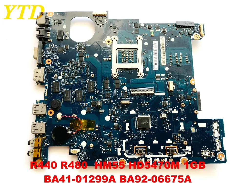 Оригинальное для Samsung R440 R480 Материнская плата ноутбука HM55 HD5470M 1 ГБ BA41-01299A