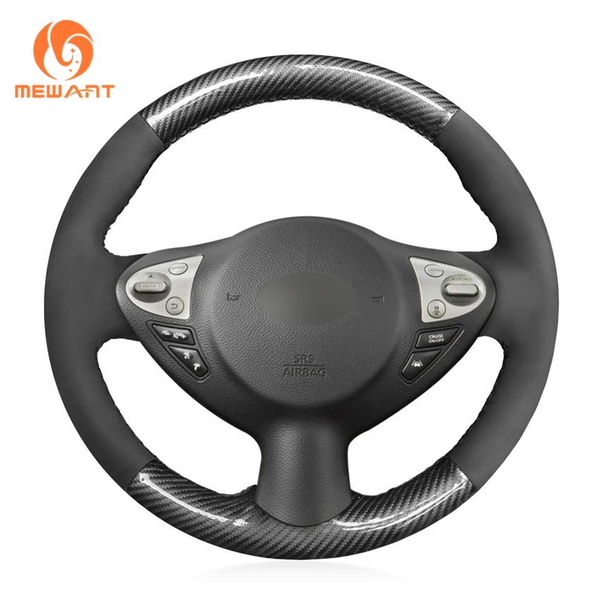 MEWANT черный PU углеродное волокно чехол на руль для Infiniti FX FX35 FX37 FX50 QX70 Nissan Juke Maxima 370Z