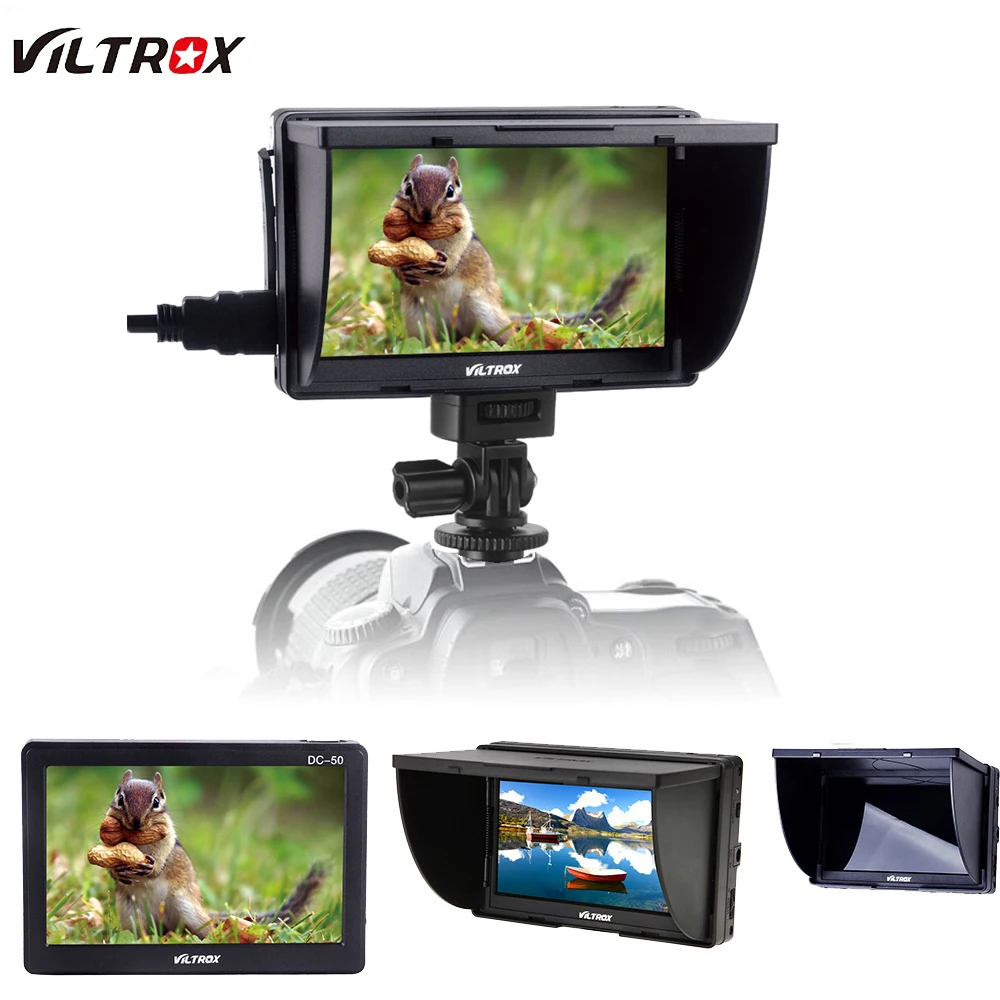 Viltrox DC 50 HD портативный 5 дюймовый TFT ЖК монитор с видеовходом HDMI для DSLR камер Canon Nikon