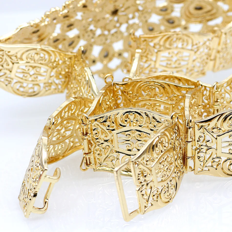 SUNSPICE-MS Fashion Moroccan Chic Caftan Wedding Metal Belt For Women Gold Color Adjust Length Waist Chain Bridal Jewelry Gifts